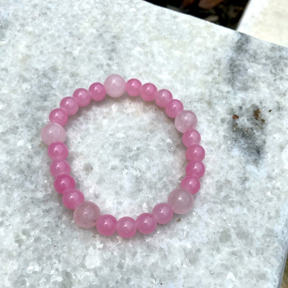 Rose Quartz Beaded Bracelet